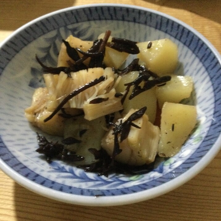 ホタテ貝柱じゃが芋芽ひじきの煮物♪